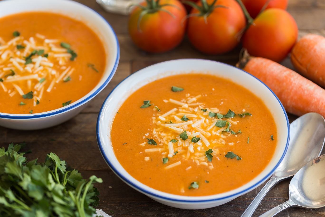 Creamy Carrot Tomato Soup Recipe | Dairy Farmers of Manitoba | DFM